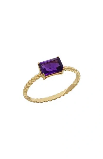 Bony Levy Color 14k Gold Ring In 14k Yellow Gold - Amethyst