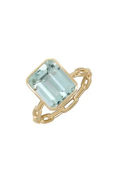 Bony Levy Color Bezel Set Green Amethyst Ring In Gold