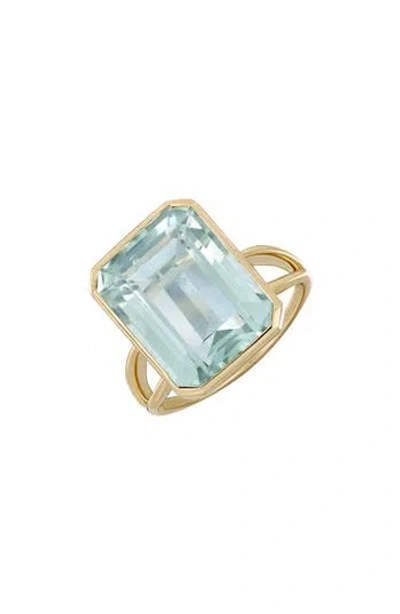 Bony Levy Color Bezel Set Green Amethyst Ring In Gold