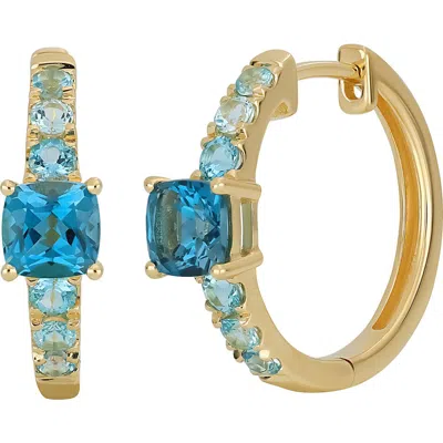 Bony Levy Color Jewel Embellished 14k Gold Hoop Earrings In Multi