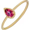 Bony Levy Color Stackable Ring In 14k Yellow Gold - Pink Topaz