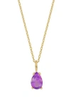 Bony Levy Color Stone Pendant Necklace In 14k Yellow Gold - Amethyst