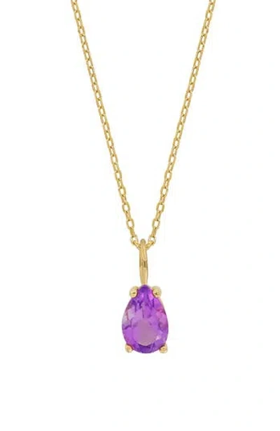 Bony Levy Color Stone Pendant Necklace In 14k Yellow Gold - Amethyst