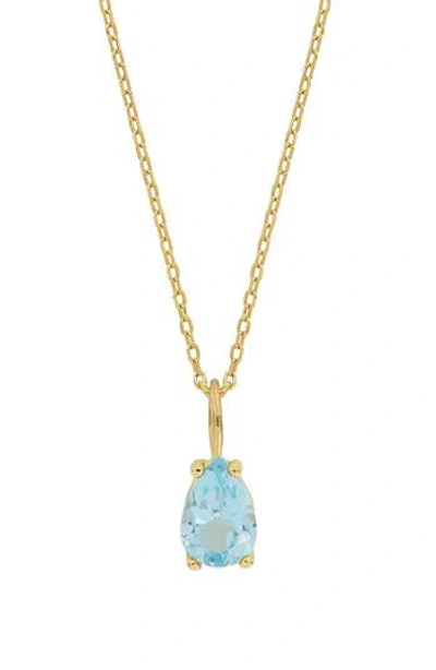 Bony Levy Color Stone Pendant Necklace In 14k Yellow Gold - Blue Topaz