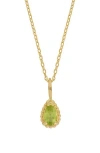Bony Levy Color Stone Pendant Necklace In 14k Yellow Gold - Peridot