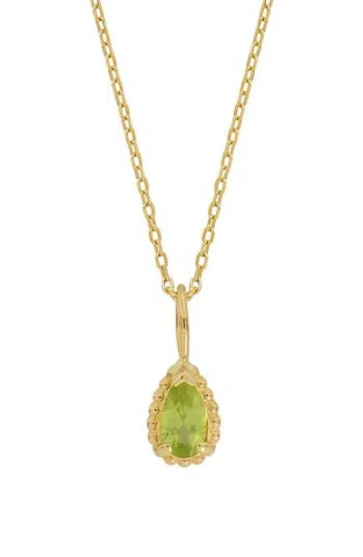 Bony Levy Color Stone Pendant Necklace In 14k Yellow Gold - Peridot