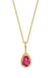 Bony Levy Color Stone Pendant Necklace In 14k Yellow Gold - Pink Topaz