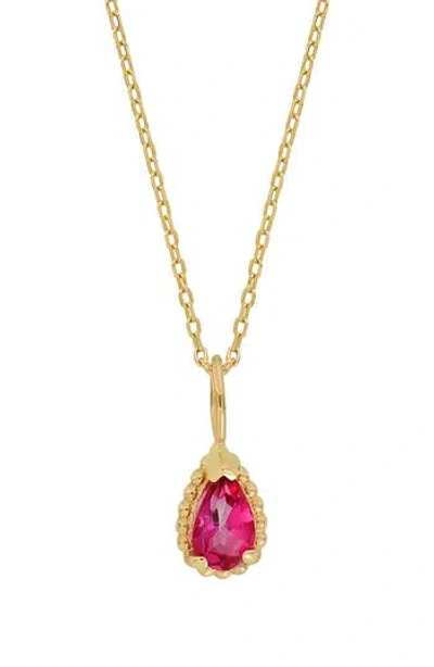 Bony Levy Color Stone Pendant Necklace In 14k Yellow Gold - Pink Topaz