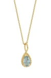 Bony Levy Color Stone Pendant Necklace In 14k Yg - Sky Blue Topaz