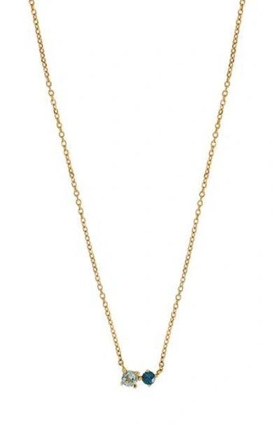 Bony Levy Color Stone Pendant Necklace In 14k Yg London Blue Topaz