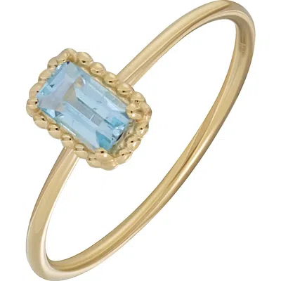 Bony Levy Color Stone Trend Ring In 14k Yellow Gold - Blue Topaz