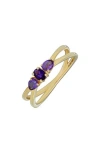 Bony Levy Color Stone Trend Ring In 14k Yg Pink Amethyst