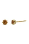 Bony Levy Color Stud Earrings In 14k Yellow Gold/citrine