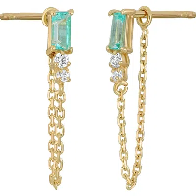 Bony Levy Color Topaz & Diamond Front/back Earrings