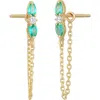 Bony Levy Color Topaz & Diamond Front/back Earrings In Gold