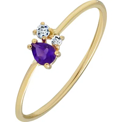 Bony Levy Color Trend Ring In 14k Yellow Gold - Amethyst Mix