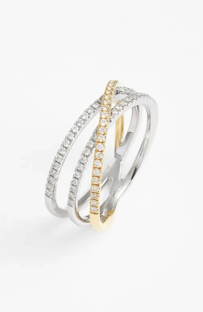Bony Levy Crossover Three-row Diamond Ring