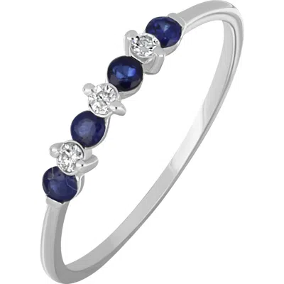 Bony Levy Blue Sapphire & Diamond Ring In 18k White Gold Saphire