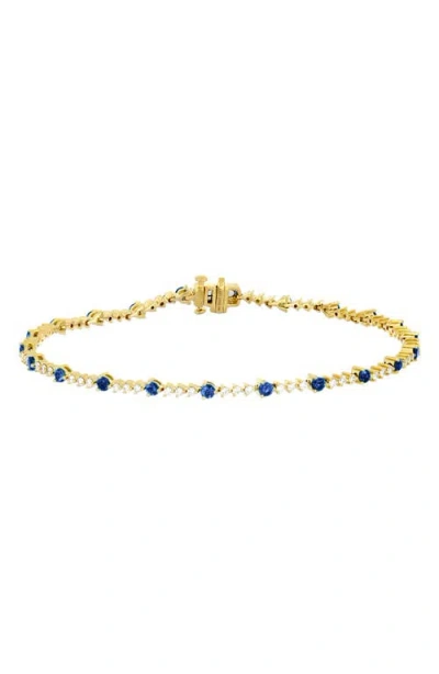 Bony Levy Diamond & Ruby Bracelet In 18k Yellow Gold/ Blue Ruby
