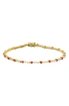 Bony Levy Diamond & Ruby Bracelet In 18k Yellow Gold/red Ruby