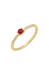 Bony Levy Diamond & Ruby Ring In Gold