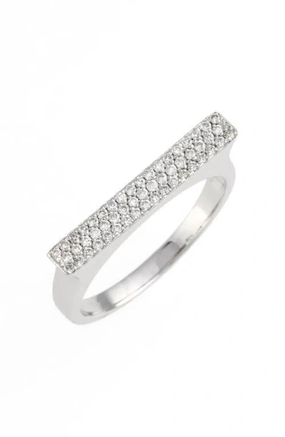 Bony Levy Diamond Bar Ring In White Gold