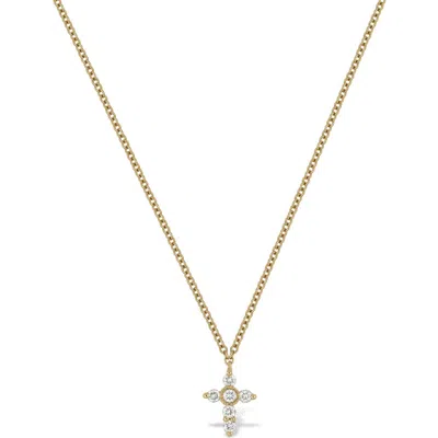 Bony Levy Diamond Cross Pendant Necklace In Gold
