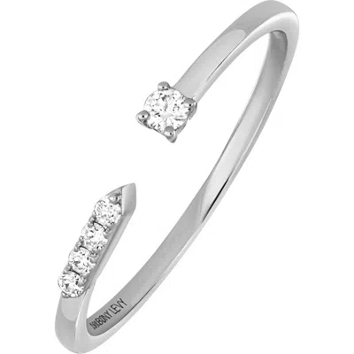 Bony Levy Diamond Cuff Ring In 18k White Gold/ Diamond