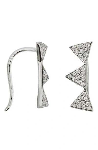 Bony Levy Diamond Ear Crawlers In White Gold