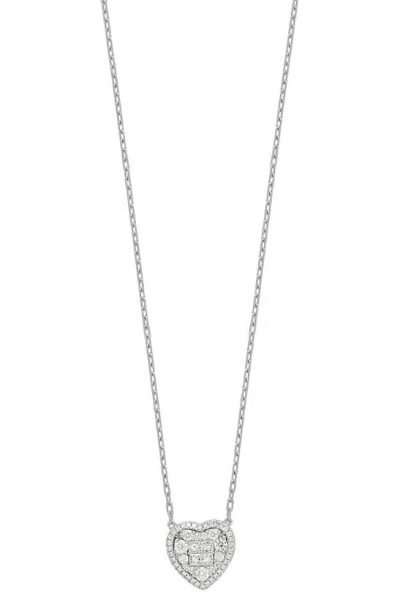 Bony Levy Diamond Heart Pendant Necklace In Metallic