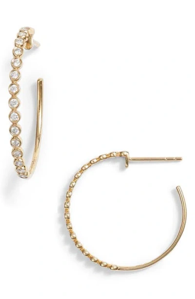 Bony Levy Diamond Hoop Earrings In Gold