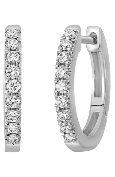 Bony Levy Diamond Hoop Earrings In White Gold