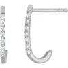 Bony Levy Diamond J-hoop Earrings