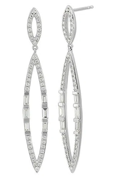 Bony Levy Diamond Marquis Drop Earrings In White