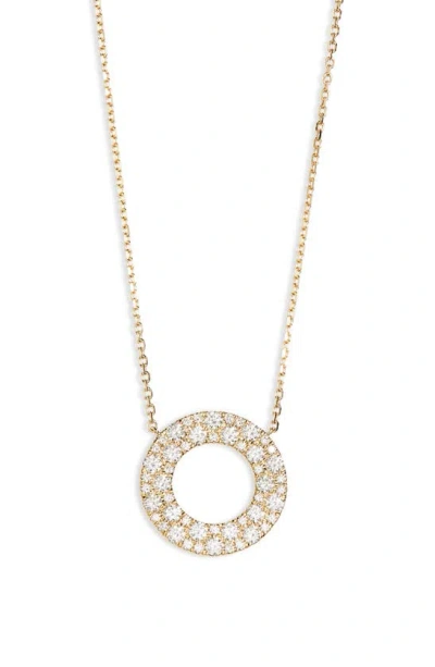 Bony Levy Diamond Open Circle Pendant Necklace In Metallic