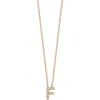 Bony Levy Diamond Pavé Initial Pendant Necklace In 18k Rose Gold - F