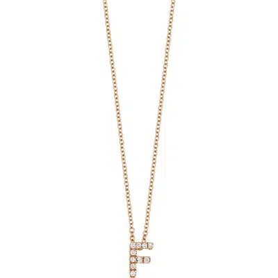 Bony Levy Diamond Pavé Initial Pendant Necklace In 18k Rose Gold - F