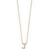Bony Levy Diamond Pavé Initial Pendant Necklace In 18k Rose Gold - J