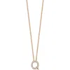 Bony Levy Diamond Pavé Initial Pendant Necklace In 18k Rose Gold - Q