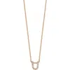 Bony Levy Diamond Pavé Initial Pendant Necklace In 18k Rose Gold - U