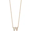 Bony Levy Diamond Pavé Initial Pendant Necklace In 18k Rose Gold - W