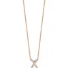 Bony Levy Diamond Pavé Initial Pendant Necklace In 18k Rose Gold - X