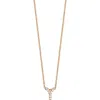 Bony Levy Diamond Pavé Initial Pendant Necklace In 18k Rose Gold - Y