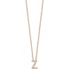 Bony Levy Diamond Pavé Initial Pendant Necklace In 18k Rose Gold - Z