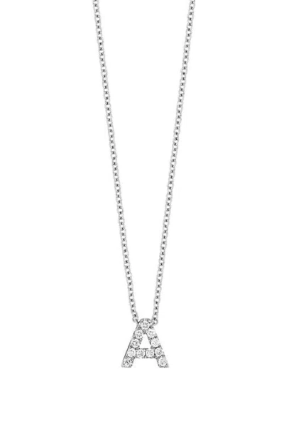 Bony Levy Diamond Pavé Initial Pendant Necklace In 18k White Gold - A