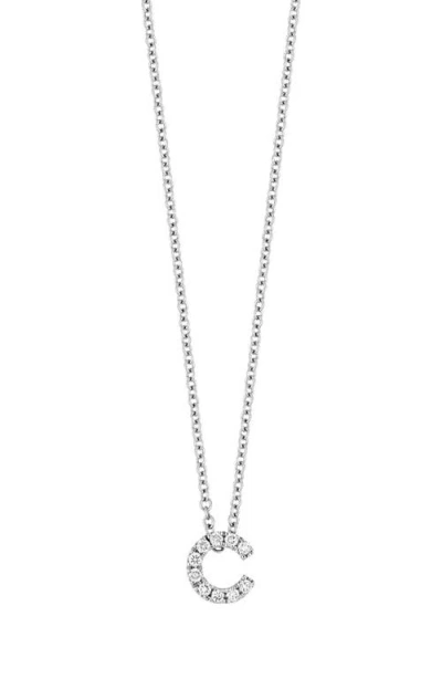 Bony Levy Diamond Pavé Initial Pendant Necklace In 18k White Gold - C