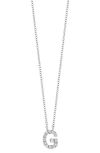 Bony Levy Diamond Pavé Initial Pendant Necklace In 18k White Gold - G