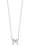 Bony Levy 18k Gold Pavé Diamond Initial Pendant Necklace In 18k White Gold - M