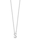 Bony Levy Diamond Pavé Initial Pendant Necklace In 18k White Gold - S