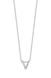 Bony Levy Diamond Pavé Initial Pendant Necklace In 18k White Gold - V